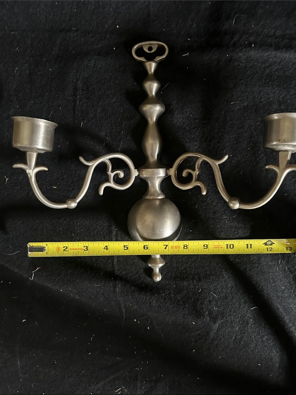 Vintage-Inspired Metal Wall Hook Sconce in Brushed Silver